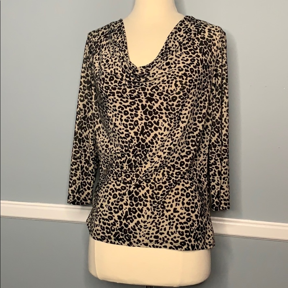 Cheetah long sleeve blouse